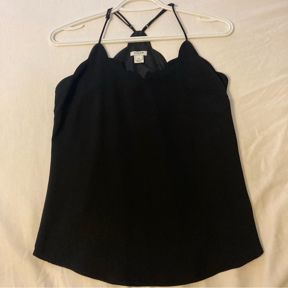 J Crew black scallop cami 00